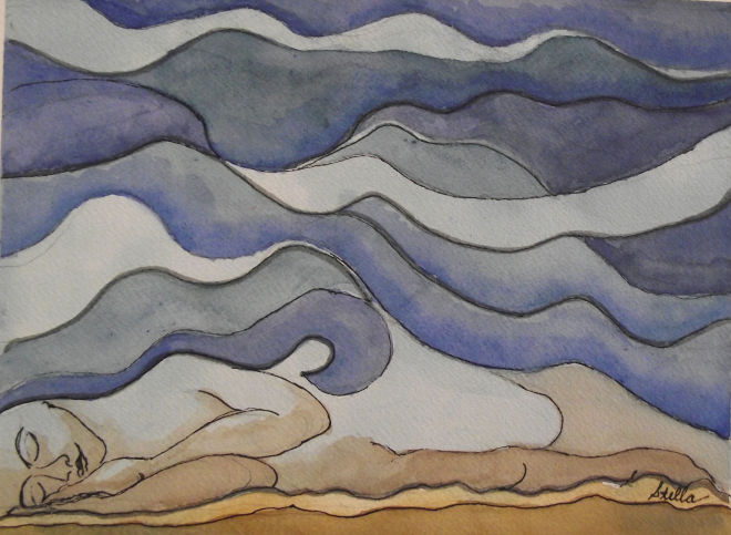 "DREAM UNDER A DESERT SKY," BY VISUALLY IMPAIRED ARTIST STELLA DE GENOVA